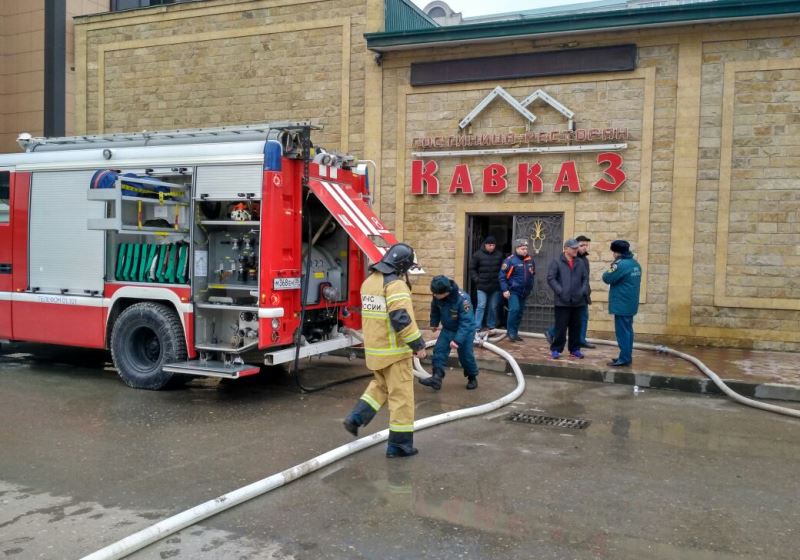 Пожар произошел в одном из ресторанов Махачкалы