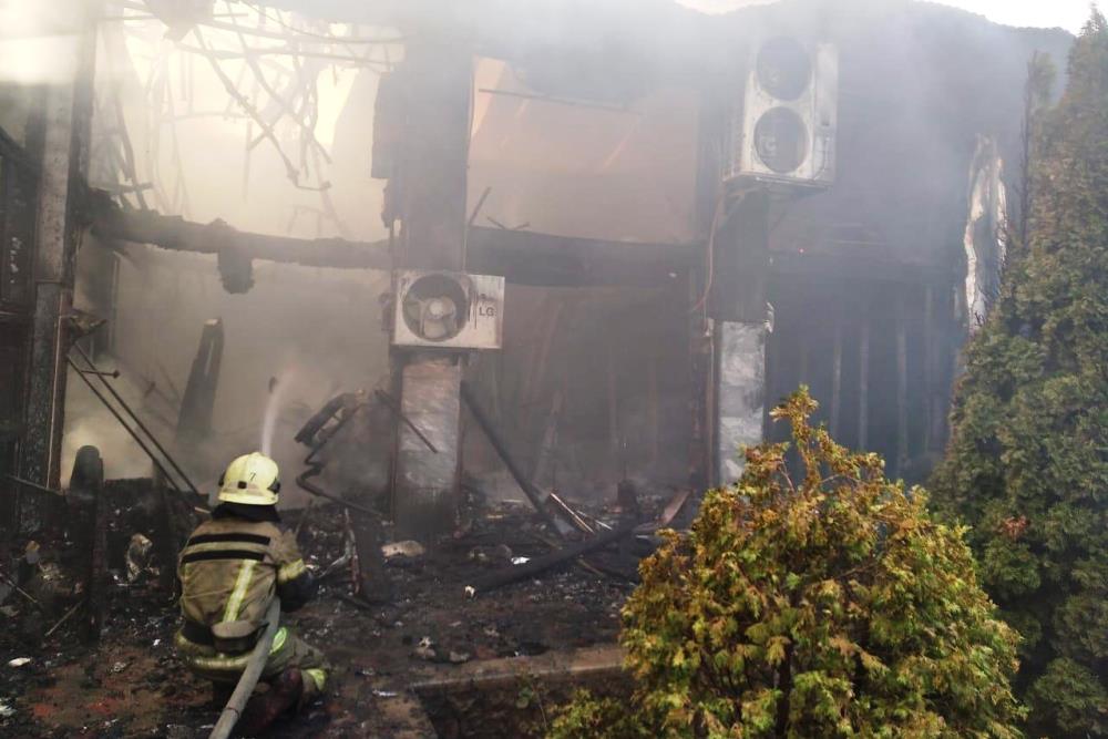 В Махачкале сгорел оздоровительный комплекс «Олимп»