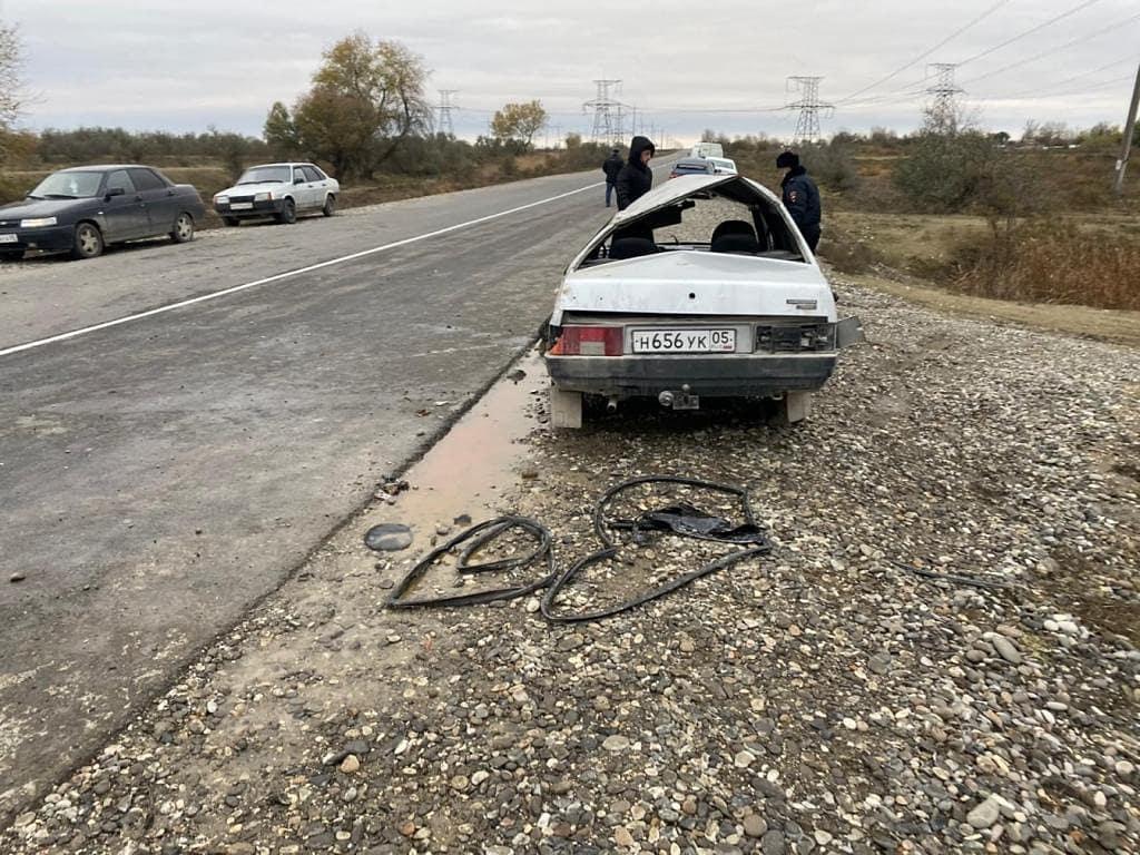 В Хасавюртовском районе опрокинулся автомобиль, водитель погиб