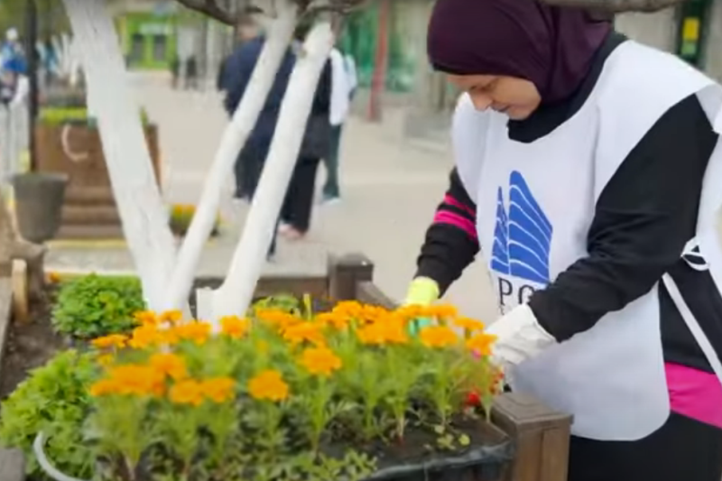 Около 2 тыс. деревьев, кустарников и цветов высадила компания «Арси Групп» в Каспийске