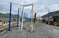 В селе Хосрех завершается строительство новой спортплощадки