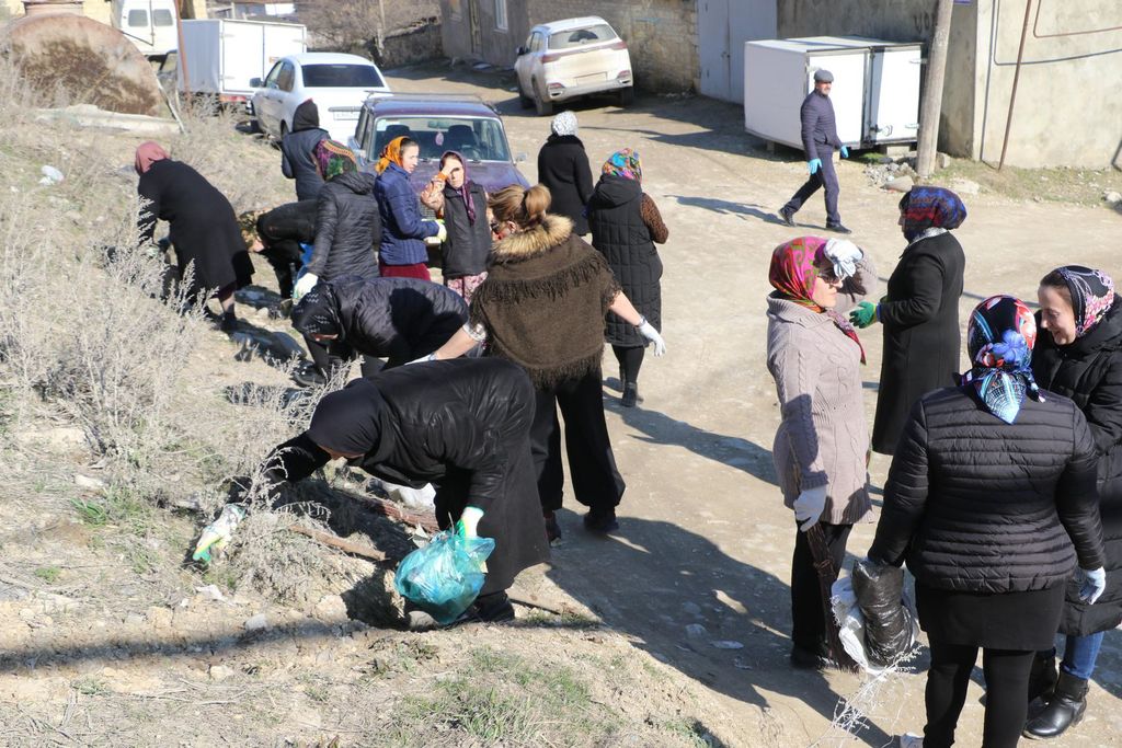 В райцентре Кайтагского района ликвидировали несанкционированную мусоросвалку