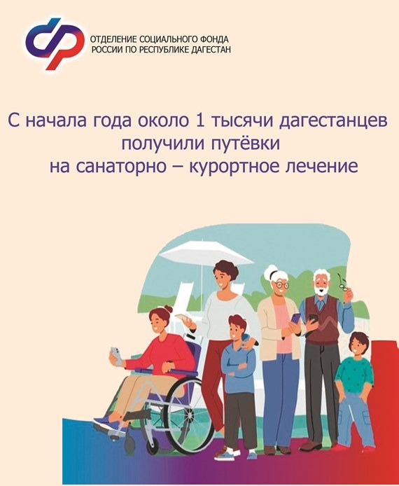 Отделение СФР по Дагестану приобрело 2600 путевок в санатории для федеральных льготников на 2025 год