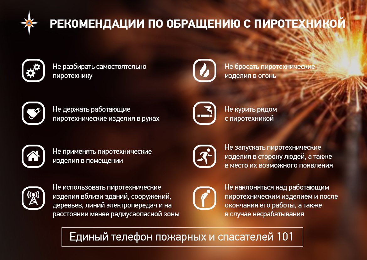 Рекомендации по применению гражданами бытовых пиротехнических изделий