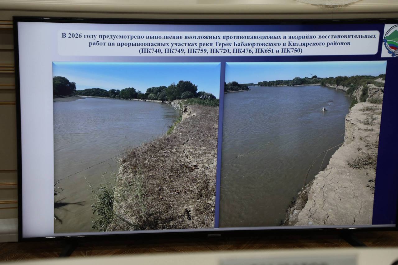 В Дагестане укрепили валы Терека и расчистили русла рек для защиты от паводков