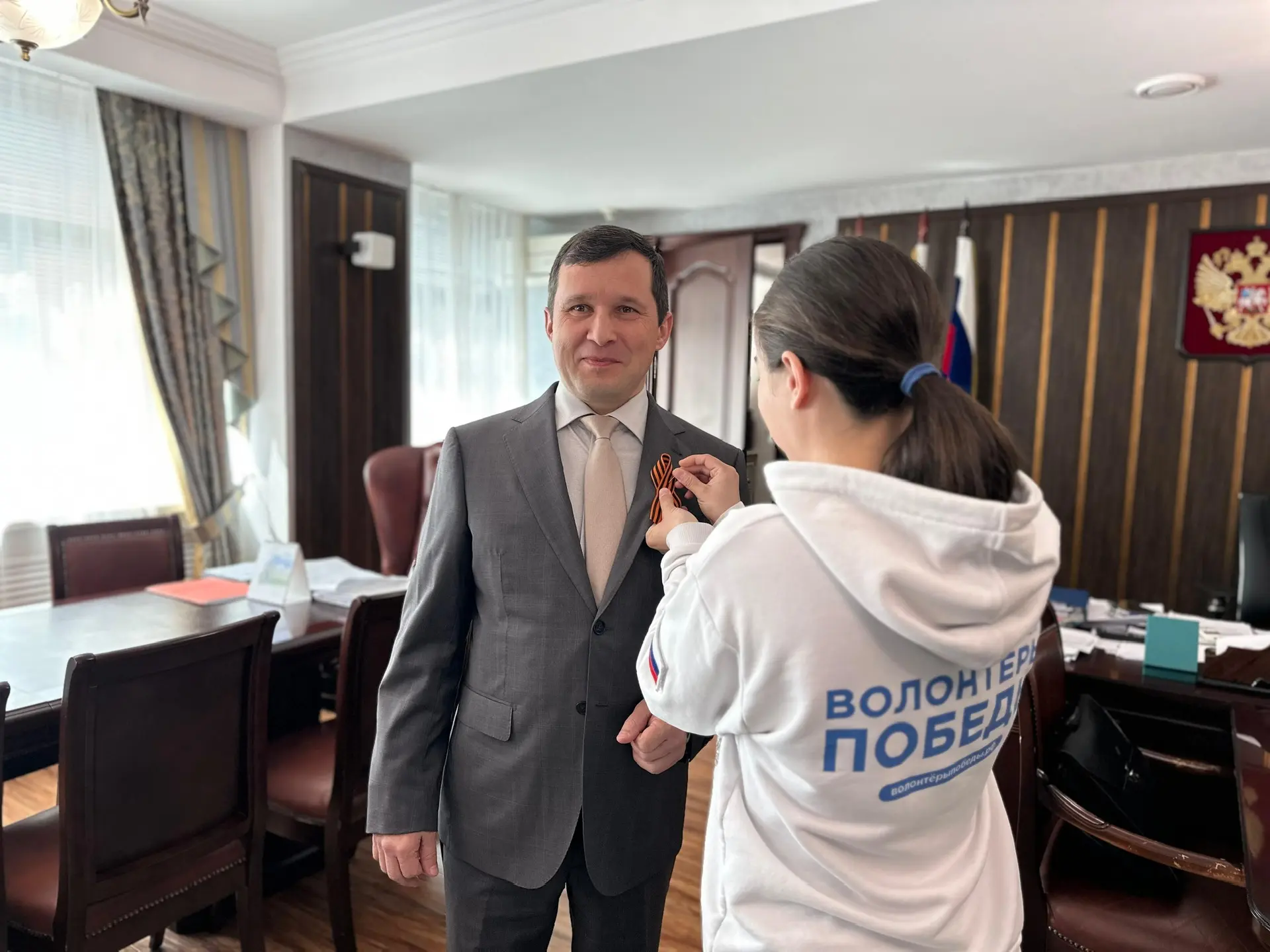 Сотрудники УФНС Дагестана присоединились к акции «Георгиевская ленточка»