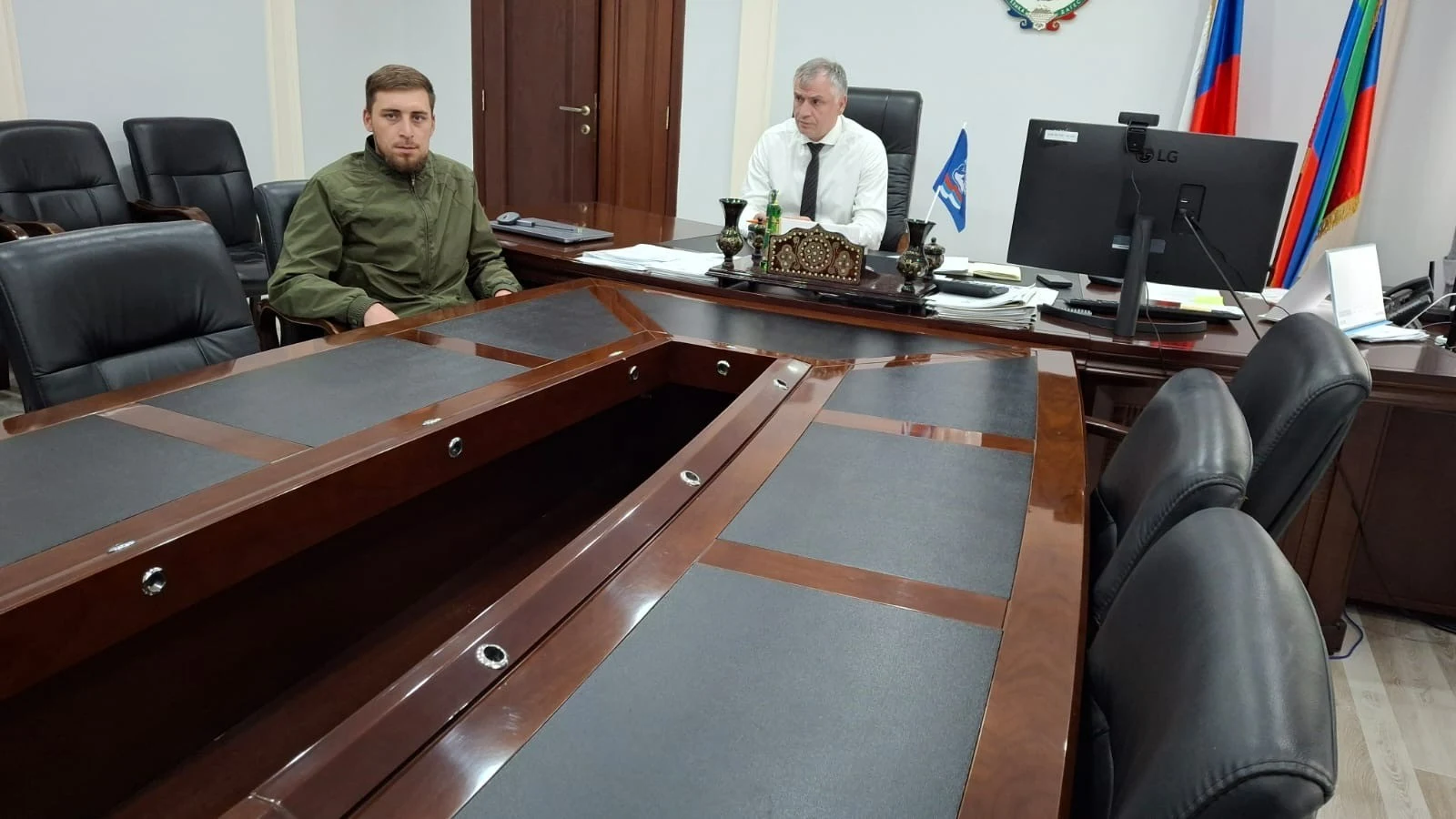 Глава Тляратинского района встретился с участником специальной военной операции